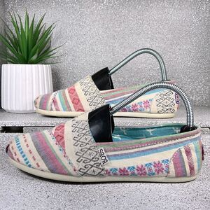 Skechers BOBS Flats Loafers Shoes Multicolored Hippie Boho Size 8